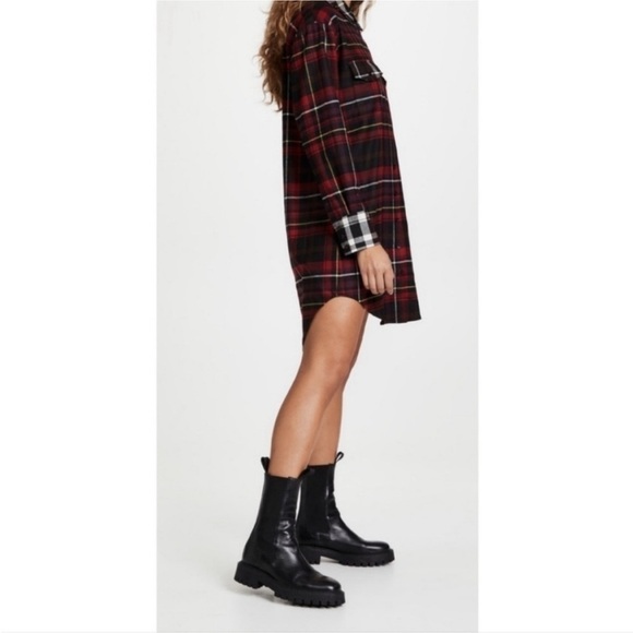 Alice + Olivia Red & Black Plaid Mini Dress - Picture 5 of 8